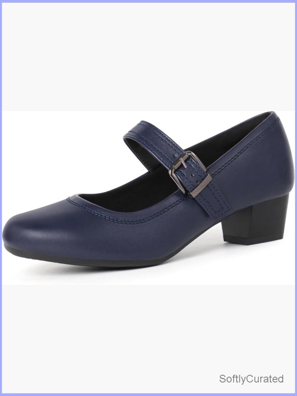 Orthopedic Mary Jane Pumps with Low Chunky Heel for Bunions Comfort Work Shoes
